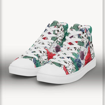 Vibrant Cat Splash high top canvas