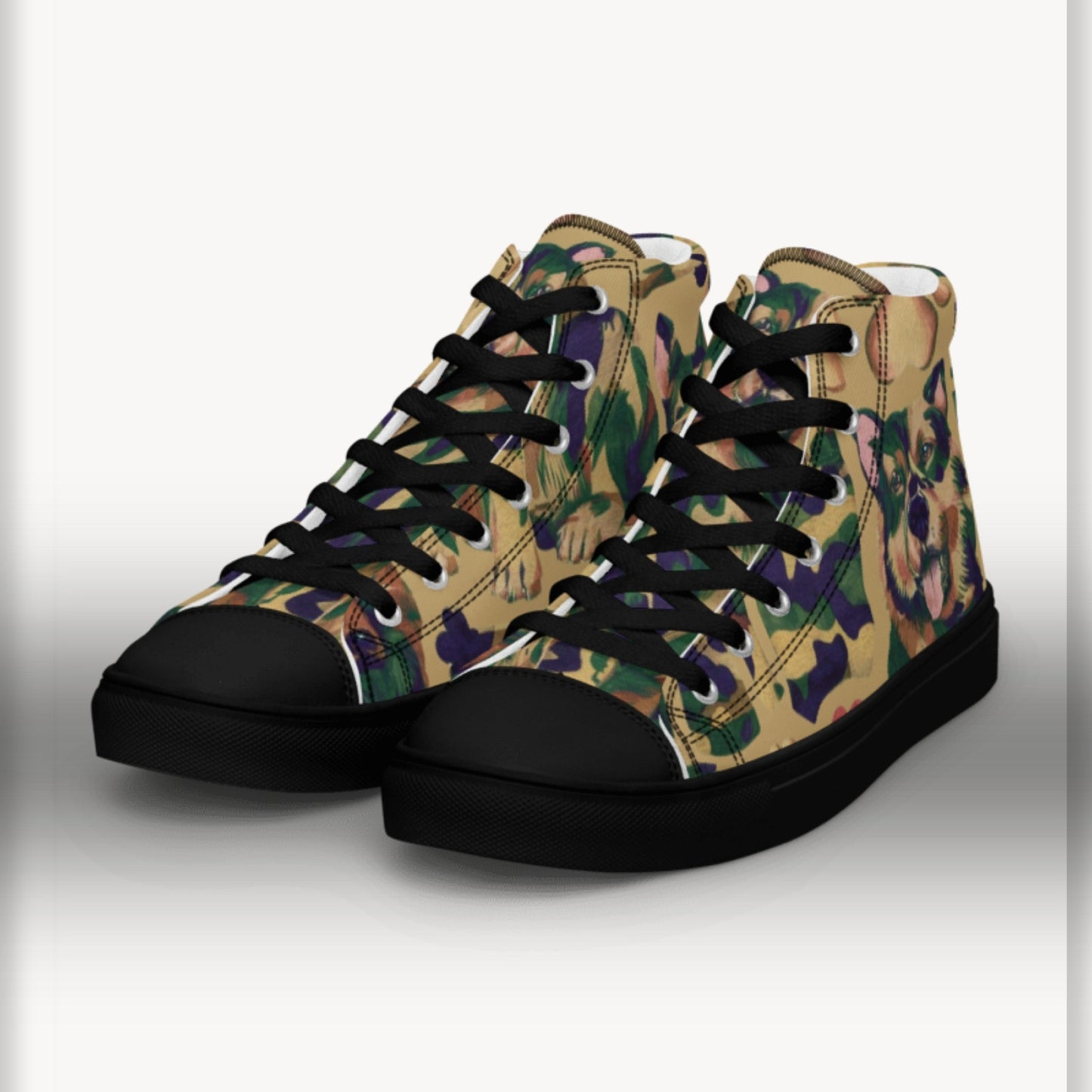 Dynamic Dog Camo high top canvas