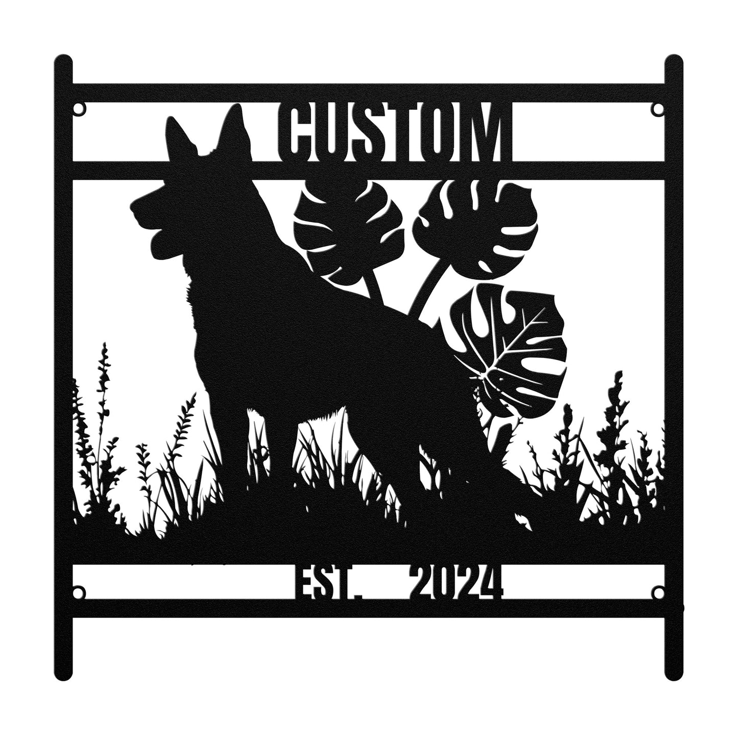 custom German Shepherd metal sign