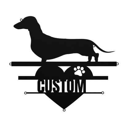 custom Dachshund metal sign