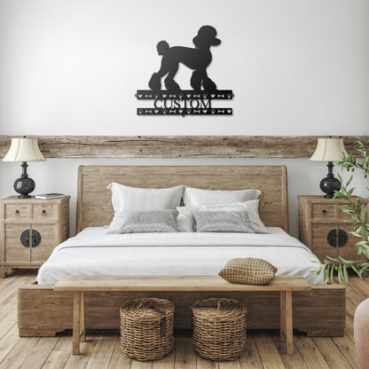 custom poodle metal sign