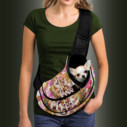 Custom Dog Knapsack Pet Dog Sling Carrier Bags Puppies Crossbody Carrier