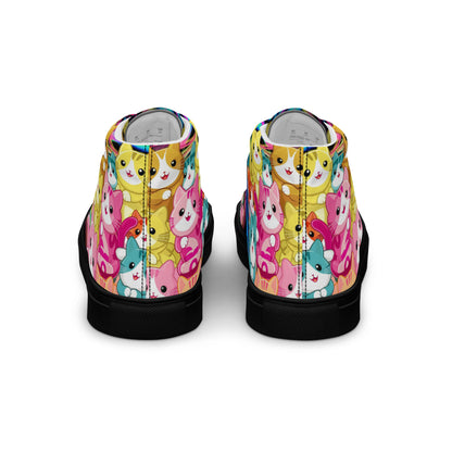 Colorful Cat Crew high top canvas