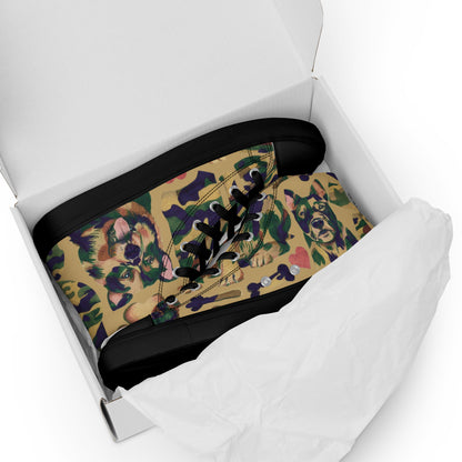 Dynamic Dog Camo high top canvas