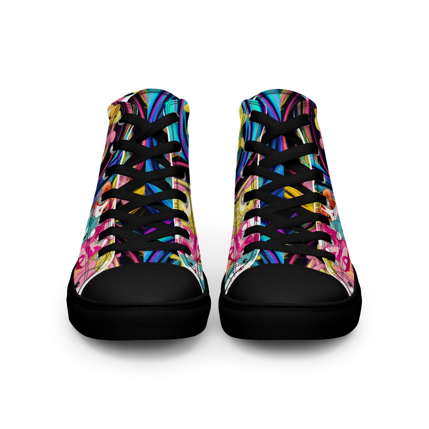 Colorful Cat Crew high top canvas