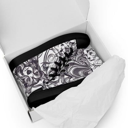 Intricate Canine Art Women’s high top canvas shoes