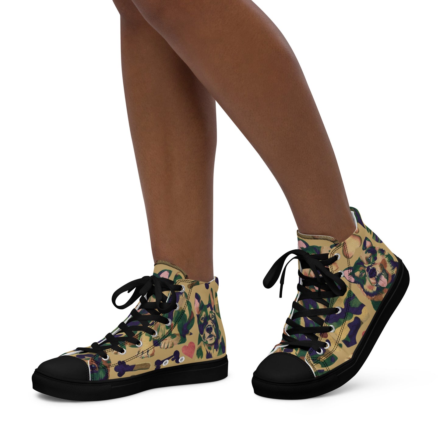 Dynamic Dog Camo high top canvas