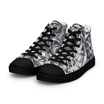 Intricate Canine Art Women’s high top canvas shoes