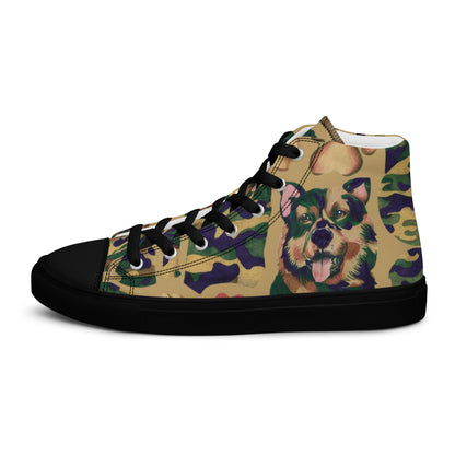 Dynamic Dog Camo high top canvas