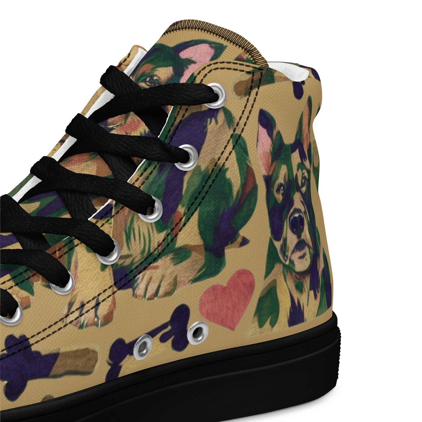 Dynamic Dog Camo high top canvas