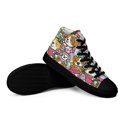 Playful Pooches high top canvas