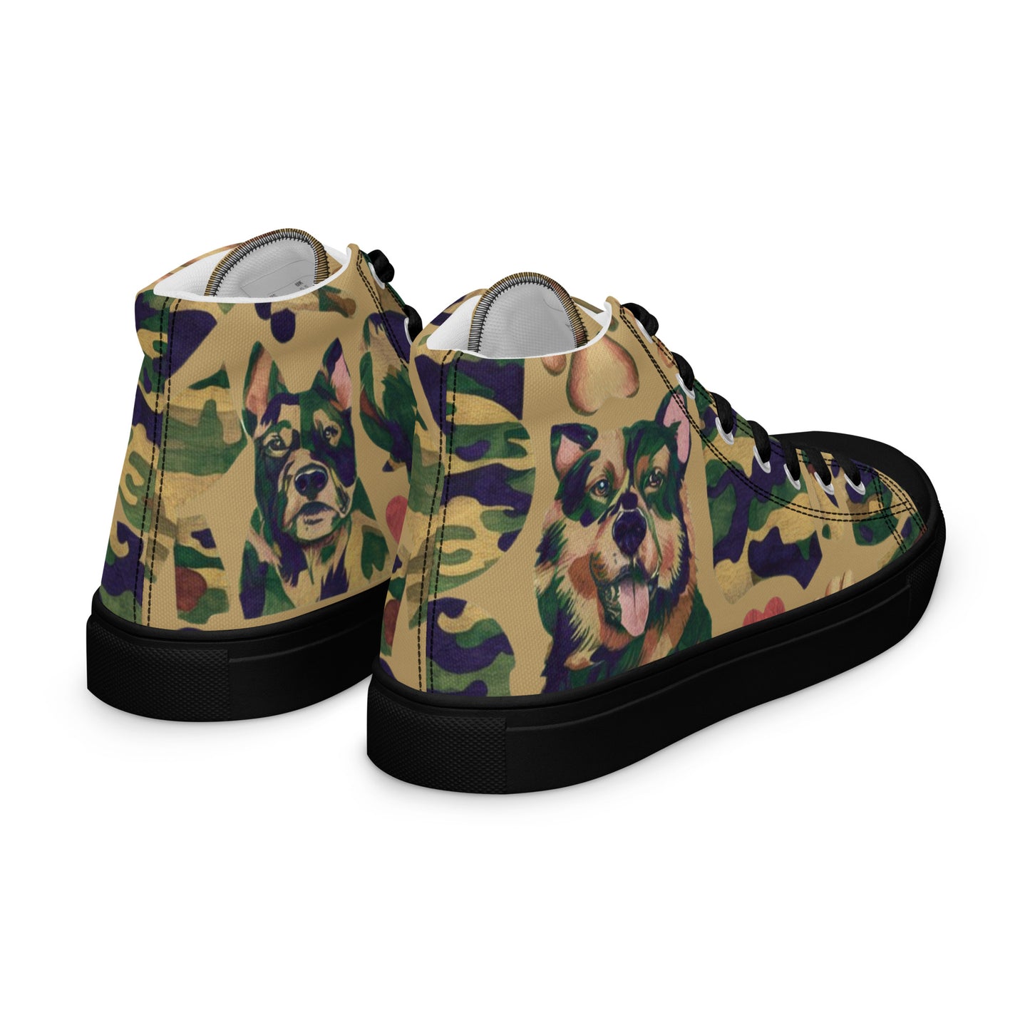 Dynamic Dog Camo high top canvas