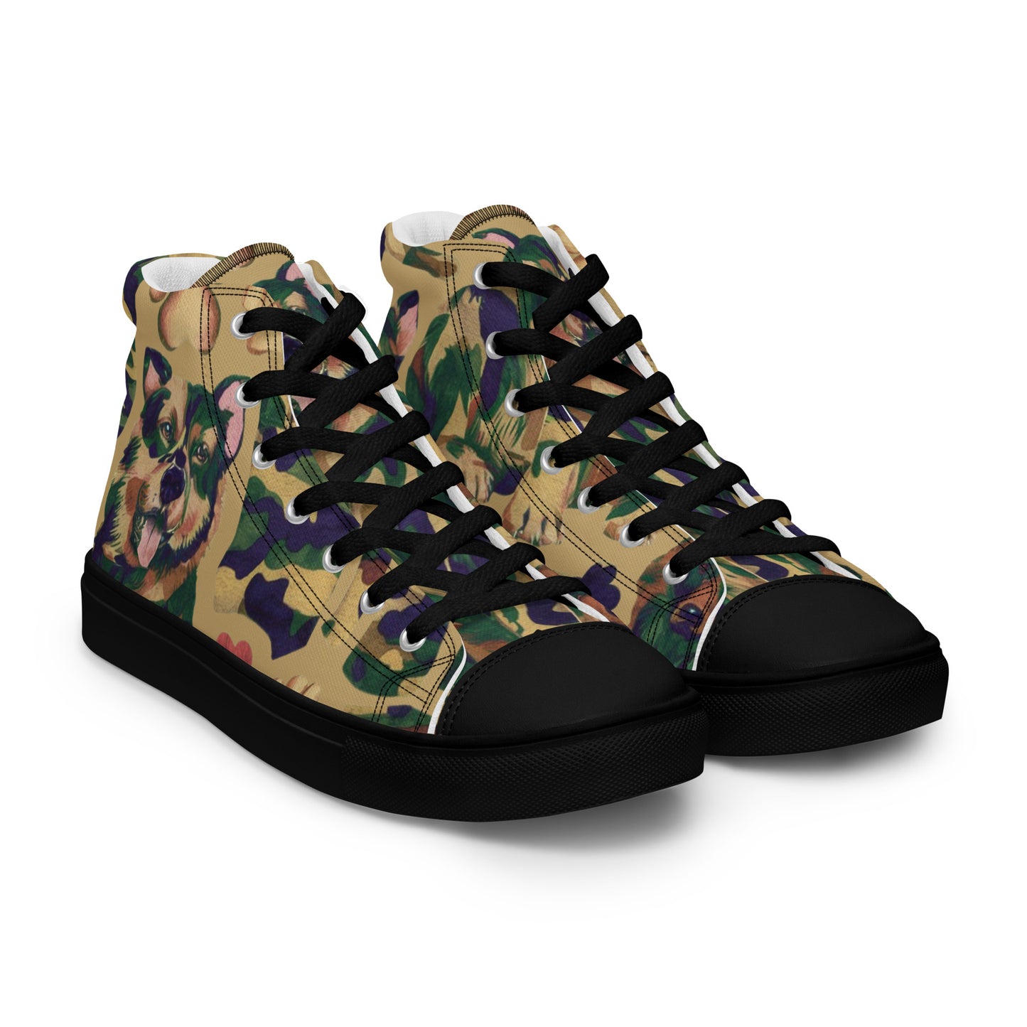 Dynamic Dog Camo high top canvas