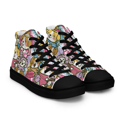 Playful Pooches high top canvas