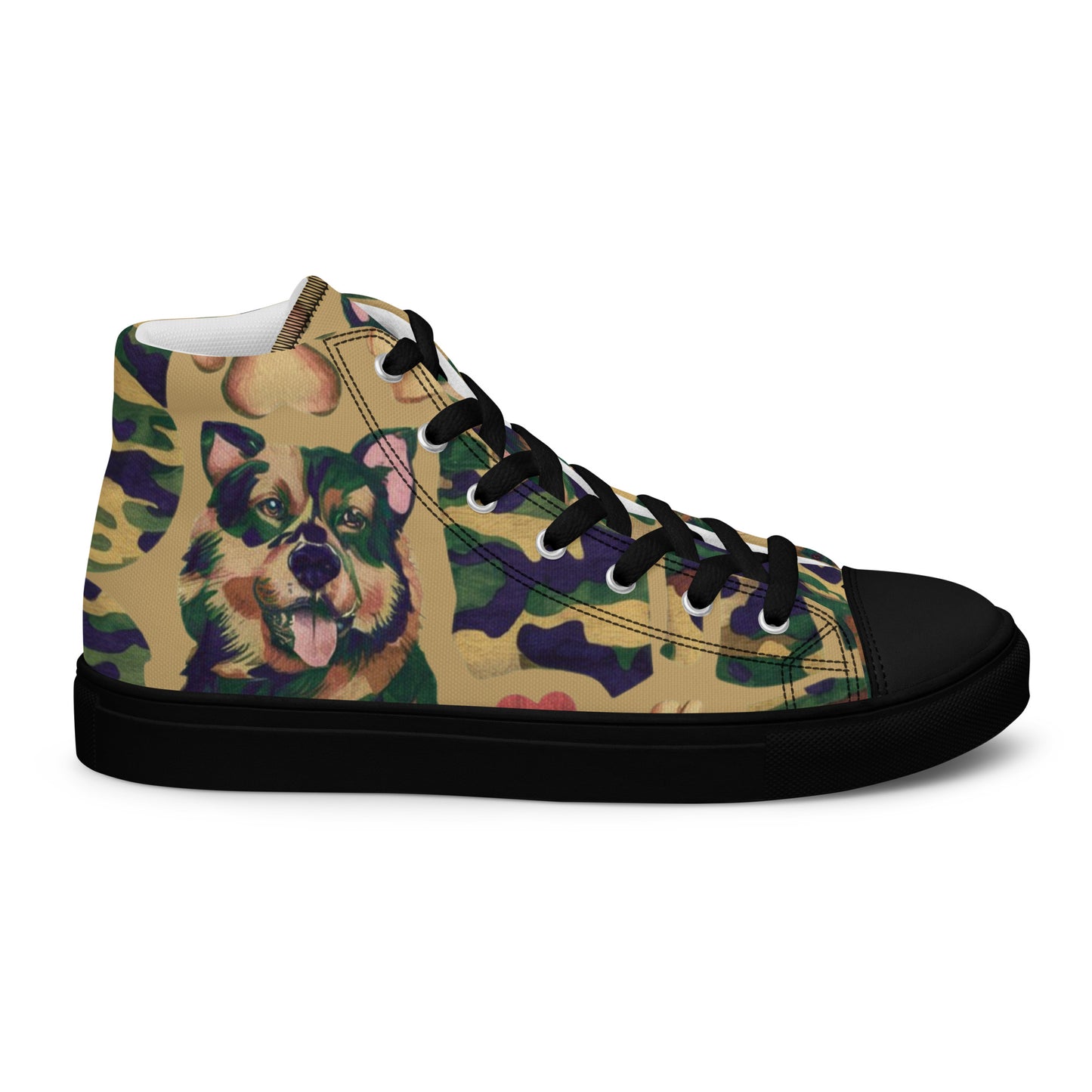 Dynamic Dog Camo high top canvas