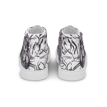 Intricate Canine Art Women’s high top canvas shoes