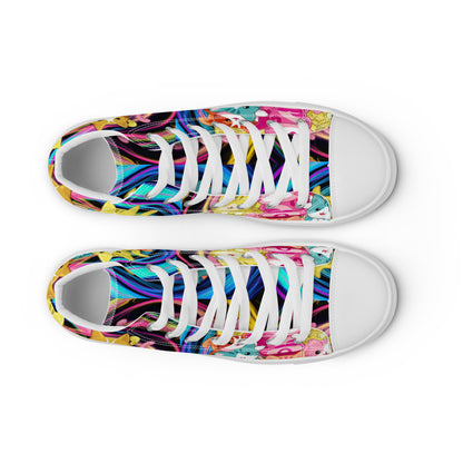 Colorful Cat Crew high top canvas