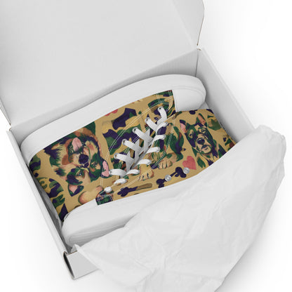 Dynamic Dog Camo high top canvas