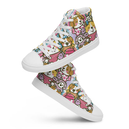 Playful Pooches high top canvas