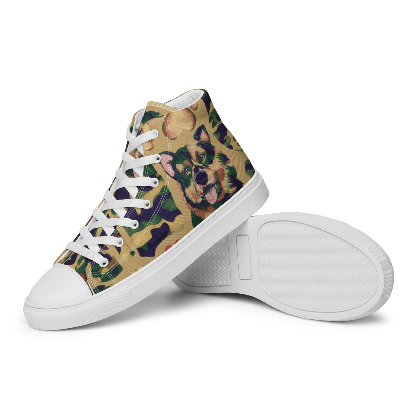 Dynamic Dog Camo high top canvas