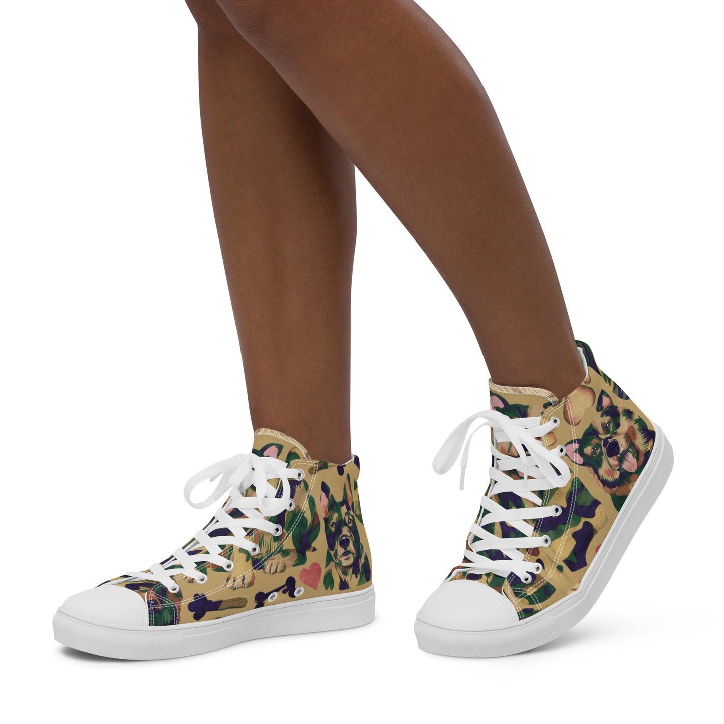 Dynamic Dog Camo high top canvas