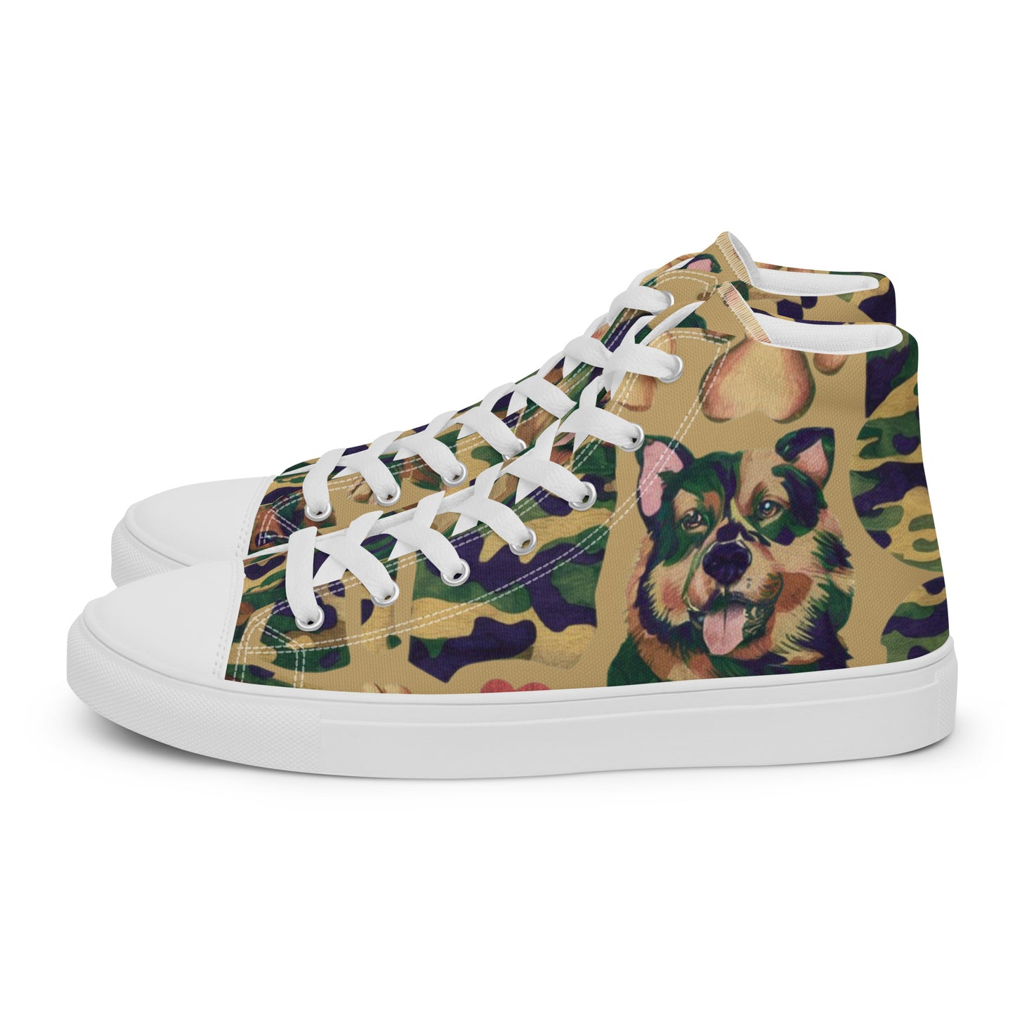 Dynamic Dog Camo high top canvas