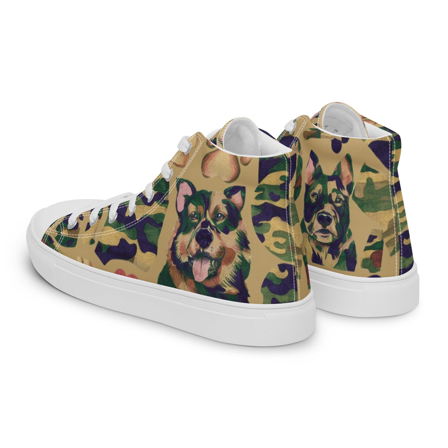 Dynamic Dog Camo high top canvas