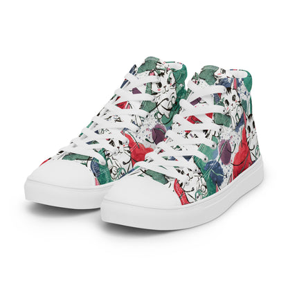 Vibrant Cat Splash high top canvas