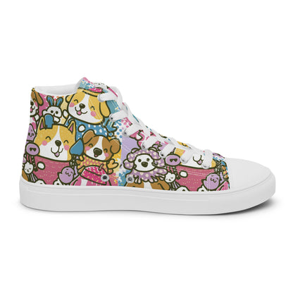 Playful Pooches high top canvas