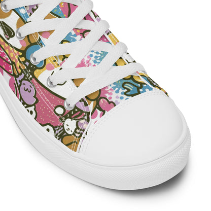 Playful Pooches high top canvas