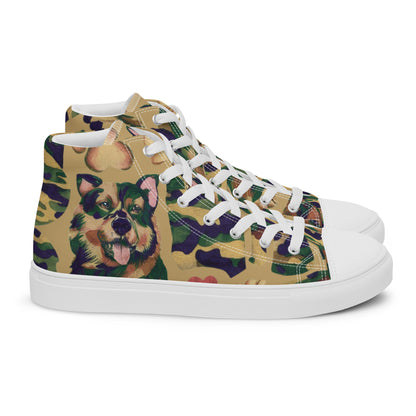 Dynamic Dog Camo high top canvas