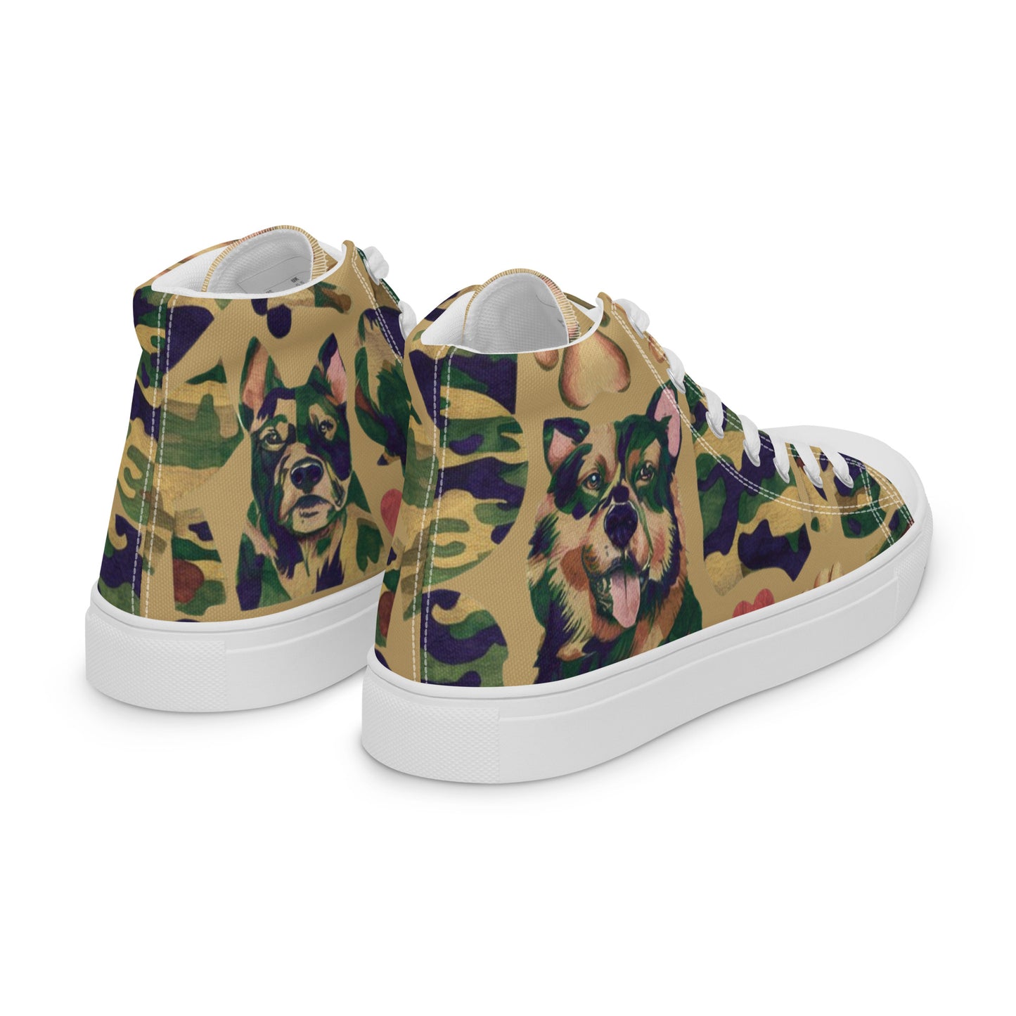 Dynamic Dog Camo high top canvas