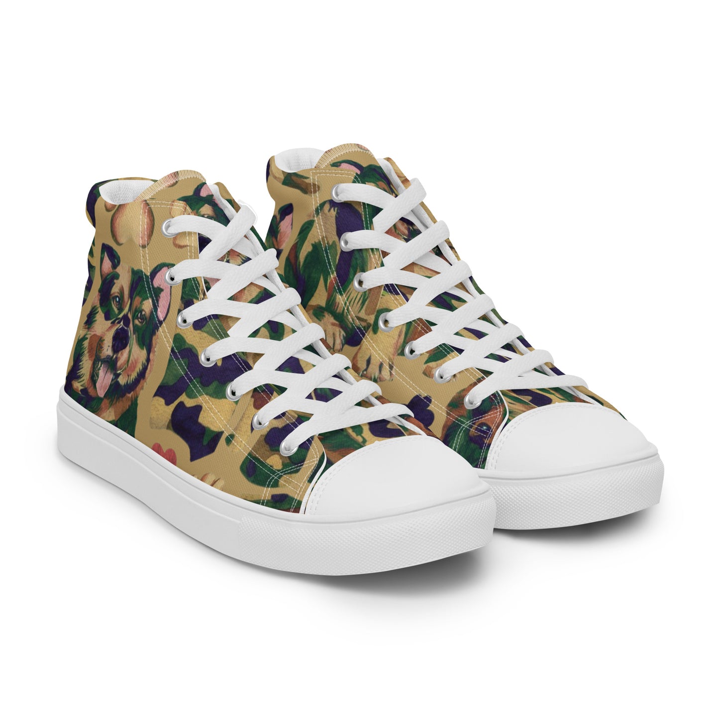 Dynamic Dog Camo high top canvas