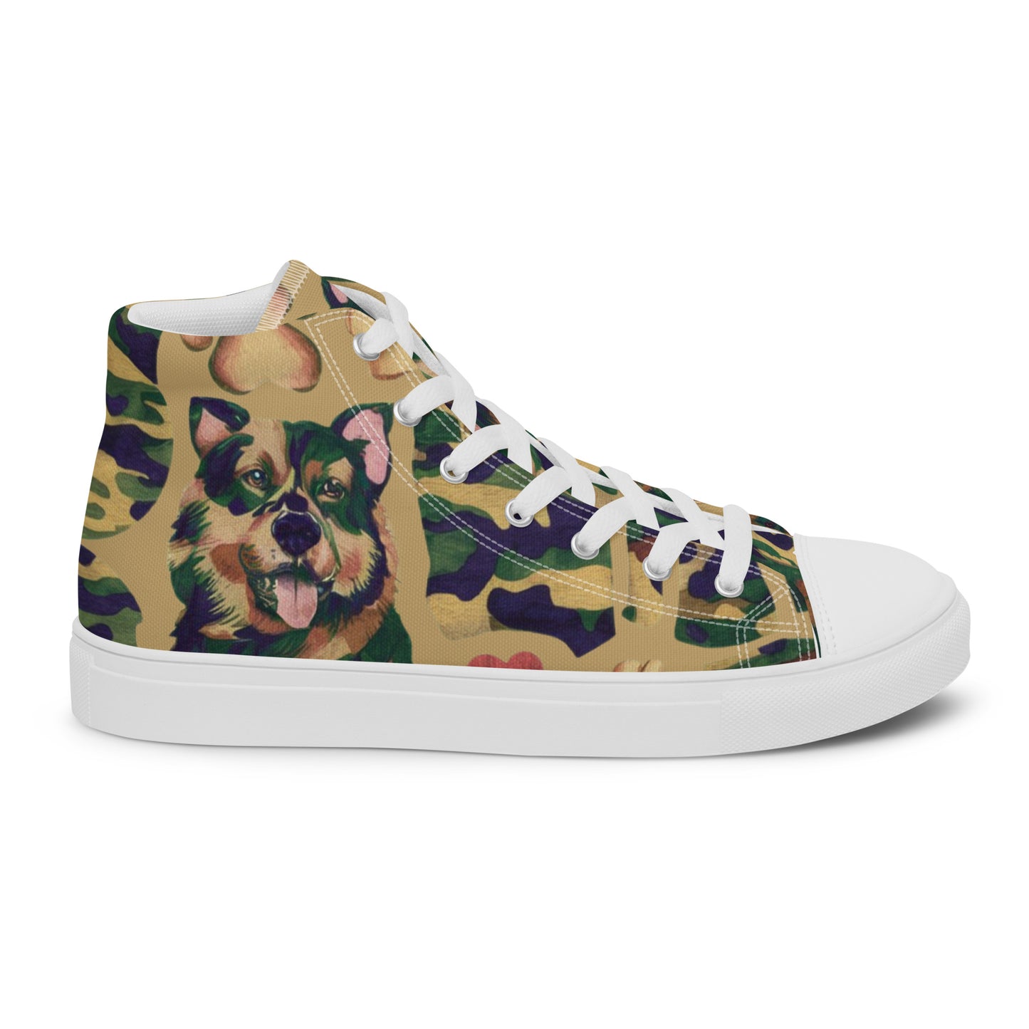 Dynamic Dog Camo high top canvas