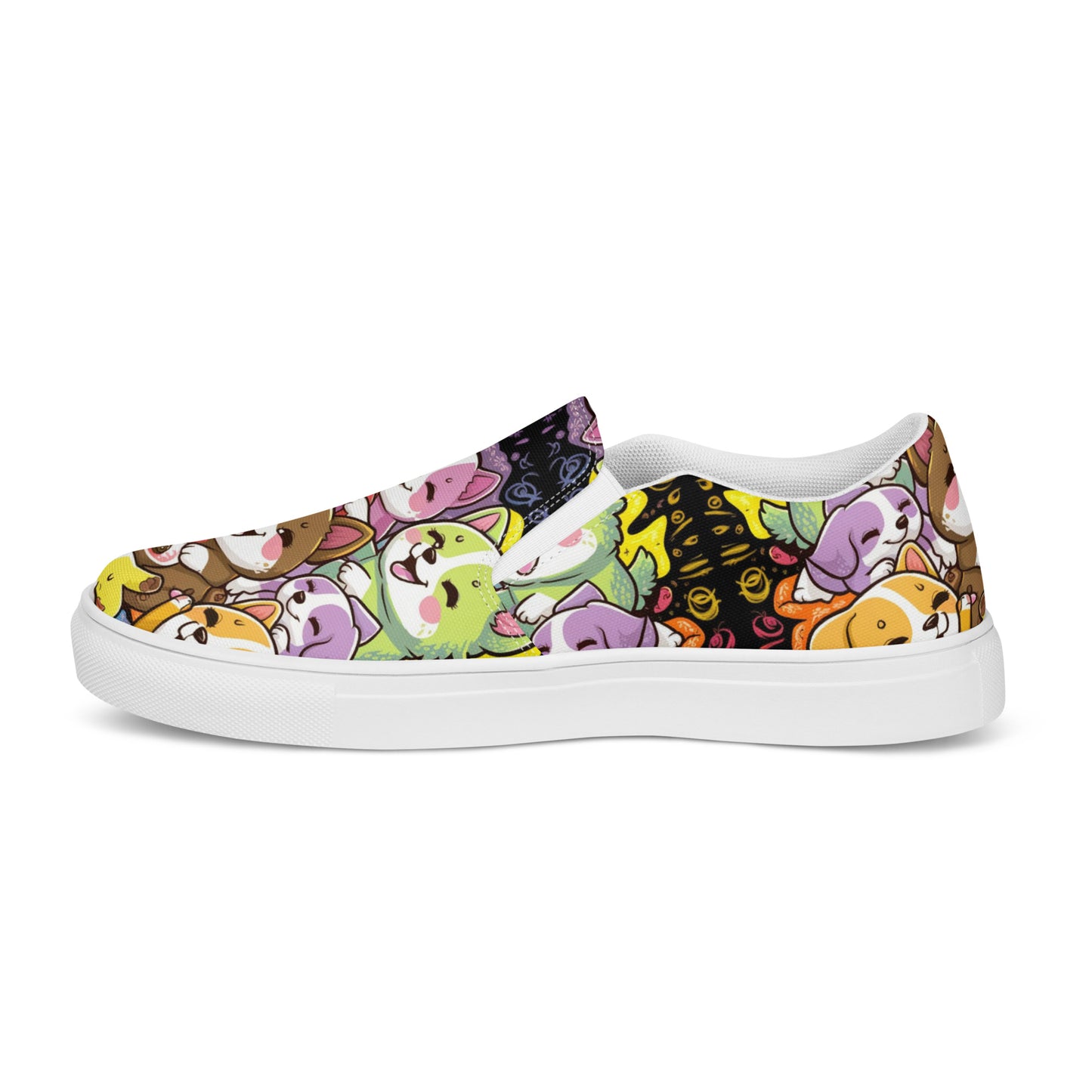 Happy Dogs cartoons slip-on canvas